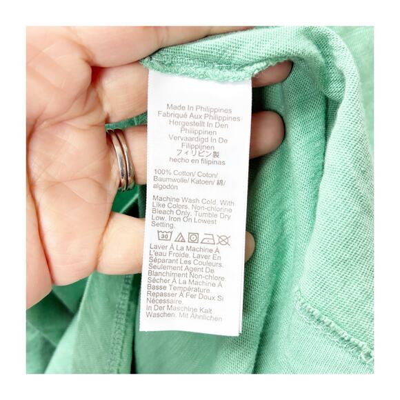 2/$30 J.Crew Girlfriend Tank XL Women Light Green Stretch Cotton Knit - Picture 5 of 8